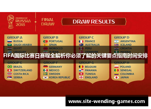 FIFA国际比赛日赛程全解析你必须了解的关键要点指南时间安排